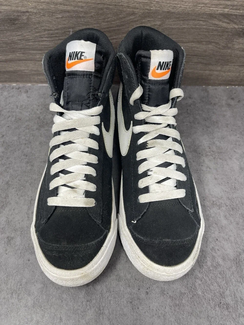 Nike Blazer Mid 77 Sneakers Kids Size 6Y GS Black Suede DD3237-002